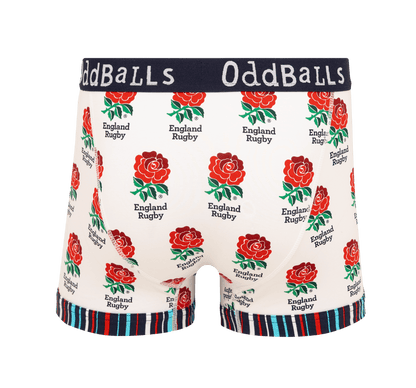 England Rugby Union Home - Mens Cotton Boxer Shorts