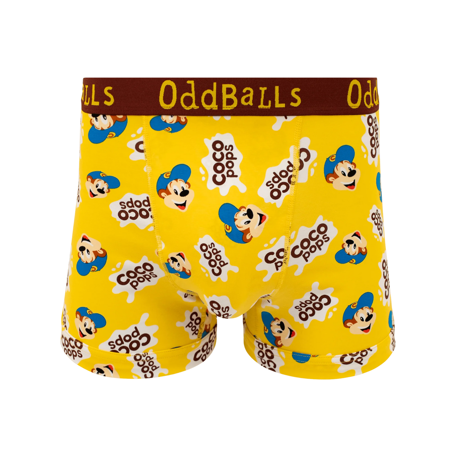 OddBalls and Bubble T Cosmetics Kelloggs Coco Pops Bundle Gift Set - Ideal Fathers Day Gift | Men’s Cotton Boxer Shorts | Bubble Bath 300ml | Shower Gel 500ml