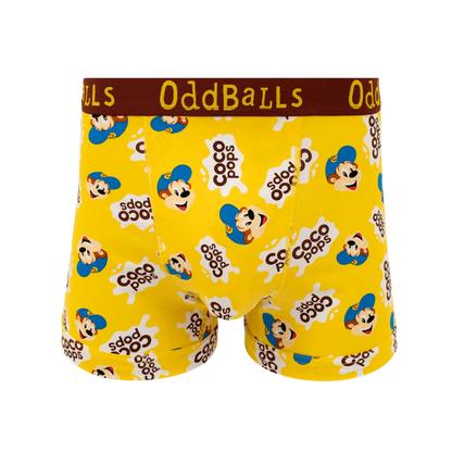 OddBalls and Bubble T Cosmetics Kelloggs Coco Pops Bundle Gift Set - Ideal Fathers Day Gift | Men’s Cotton Boxer Shorts | Bubble Bath 300ml | Shower Gel 500ml