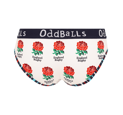OddBalls England Rugby Union Bundle - Home & Alternate Bundle - Ladies Briefs 2 Pack Bundle