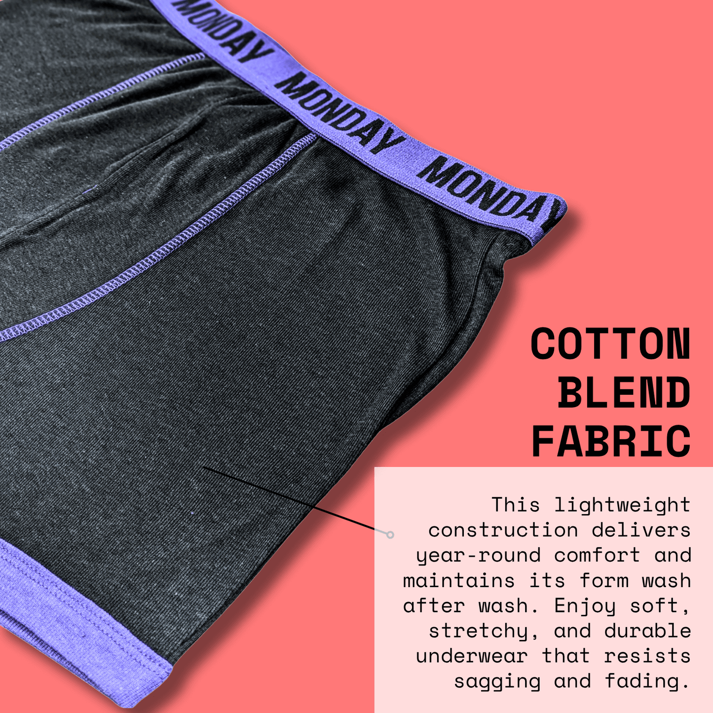 7 Pack Days Of The Week Comfort Fit Boxer Shorts Menswear Activewear Classic Breathable with Premium Cotton Blend and Colourful Assorted Waistband Stretchable Durable Everyday Wear Sizes Small to XLarge by Sock Stack