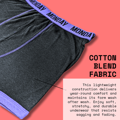 7 Pack Days Of The Week Boys Cotton Rich Underwear Trunks Childrenswear Activewear Classic Breathable Comfortable Waistband Soft Stretchy Boxer Shorts Ages 5 to 13 Assorted Colours Waistband by Sock Stack