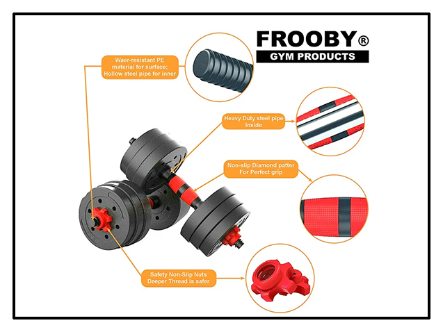 20/30kg Dumbbell Barbell Set Pair Hand Weights FROOBY