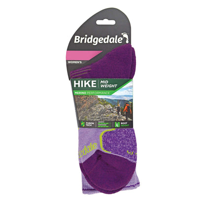 1 Pack Ladies Hiking Midweight Merino Wool Boot Socks
