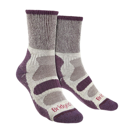 1 Pack Ladies Hiking Lightweight Cotton Coolmax Boot Socks