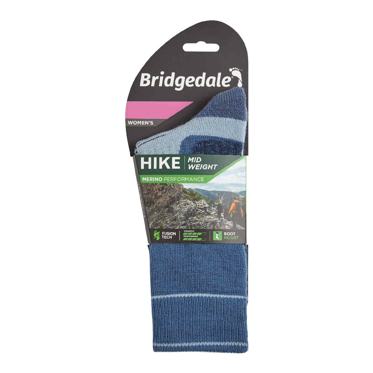 1 Pack Ladies Hiking Midweight Merino Wool Boot Socks