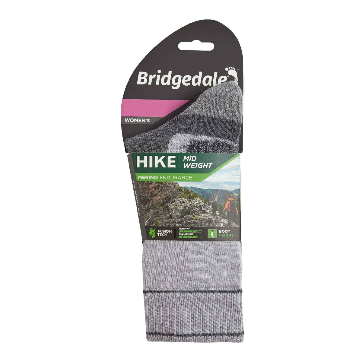 1 Pack Ladies Hiking Midweight Merino Wool Boot Socks