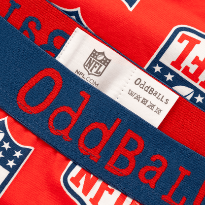 OddBalls NFL Red - Mens Cotton Boxer Shorts
