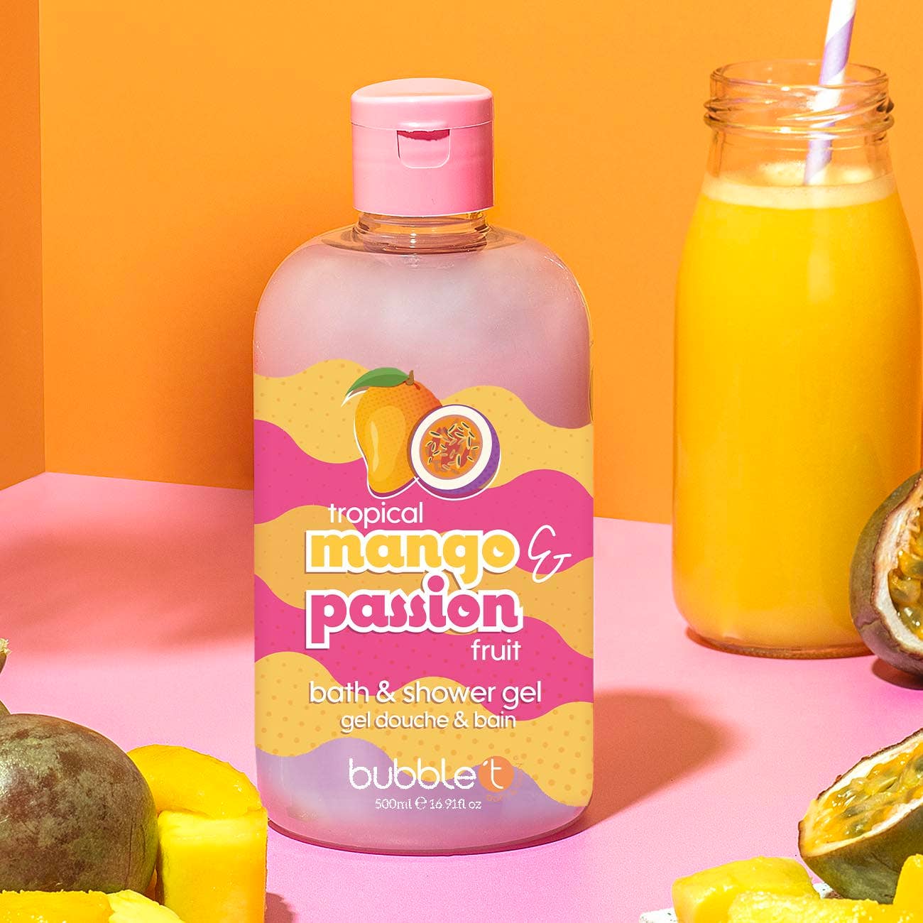 Bubble T Cosmetics Mango & Passionfruit Smoothie Body Wash (500ml)