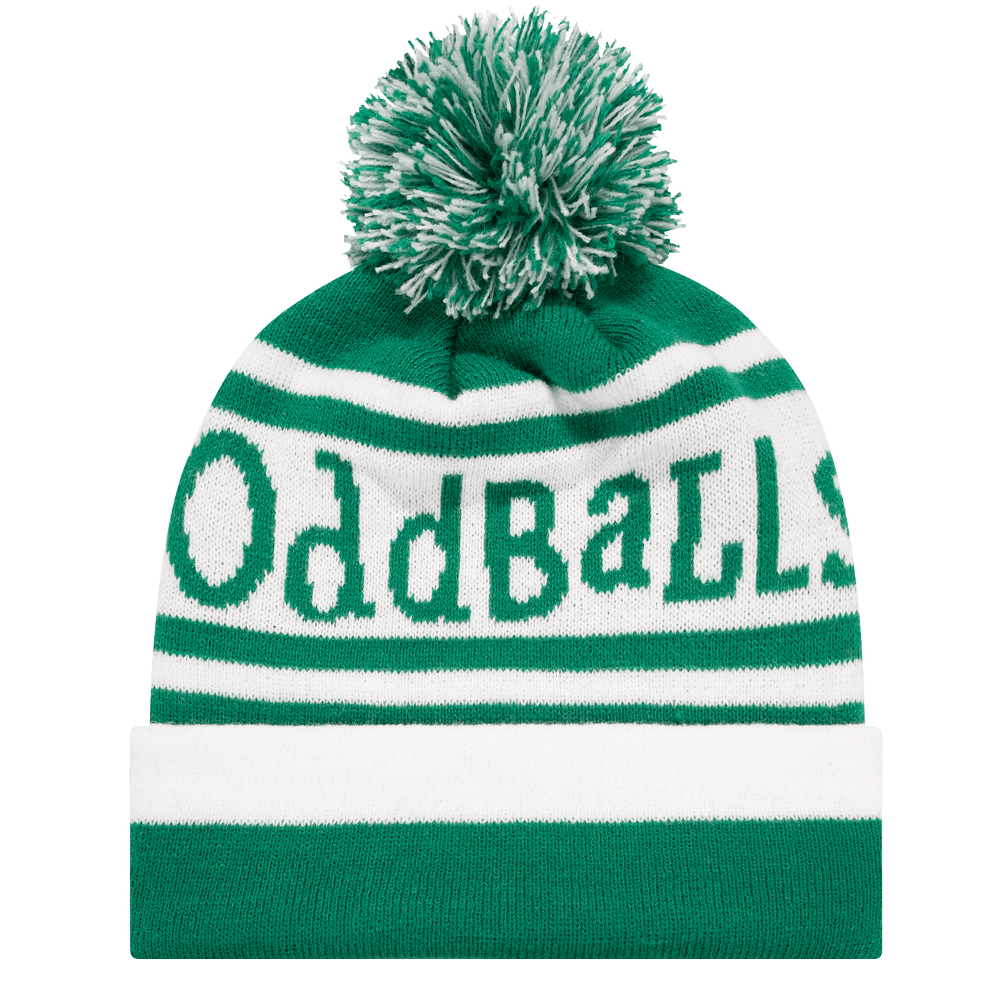 OddBalls Green | White - Bobble Hat