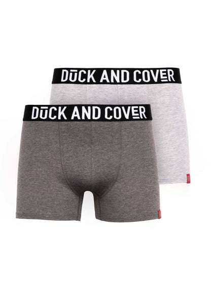 Duck & Cover Darton Boxers 2pk Grey Marl