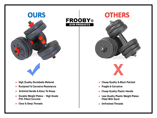 20/30kg Dumbbell Barbell Set Pair Hand Weights FROOBY
