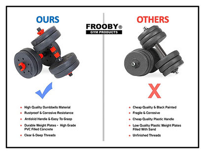20/30kg Dumbbell Barbell Set Pair Hand Weights FROOBY