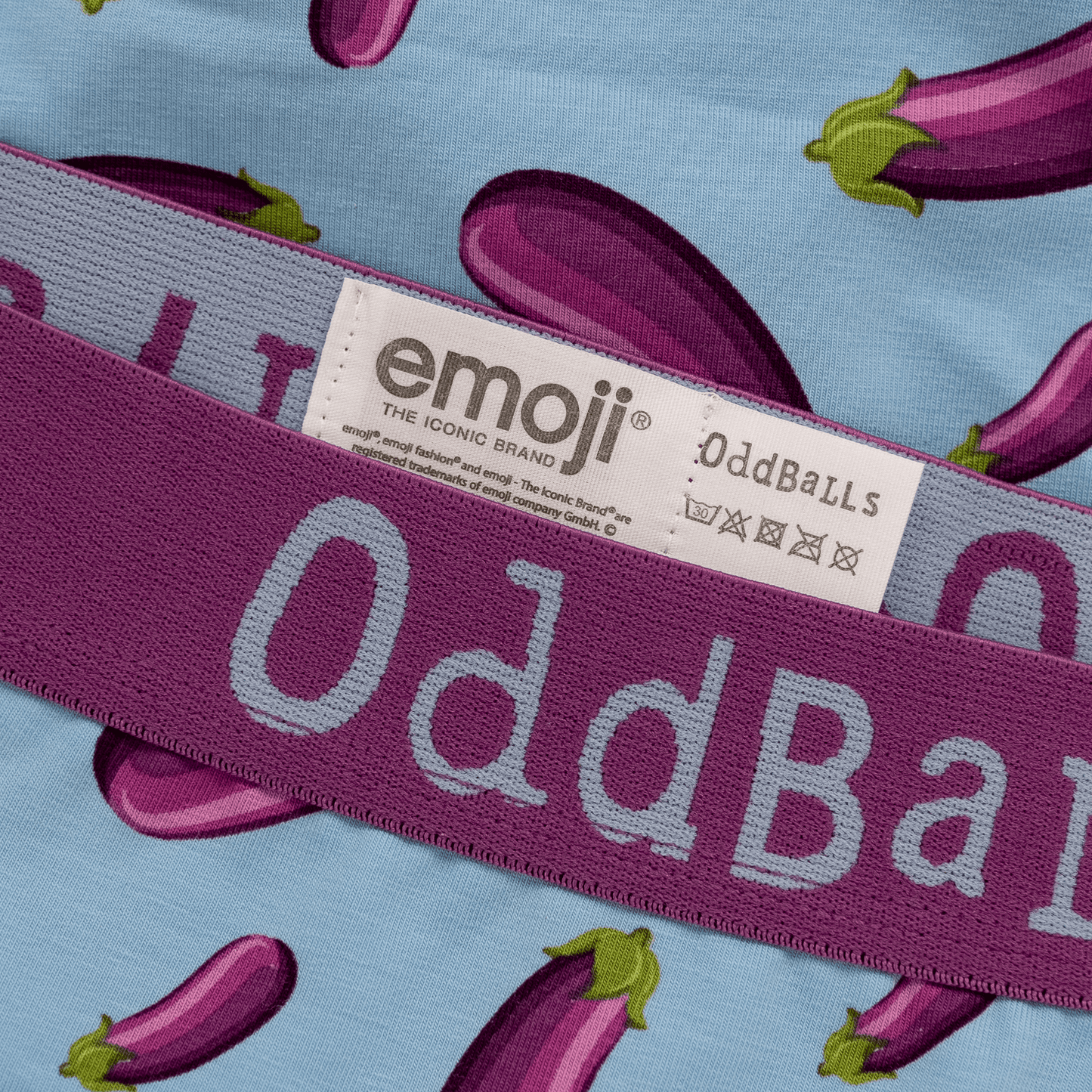 OddBalls Aubergine - emoji®- Mens Boxer Shorts