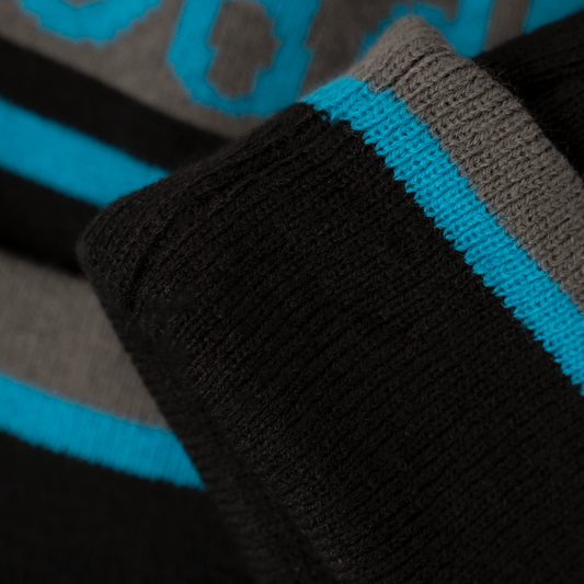 OddBalls Black | Grey | Sky - Bobble Hat