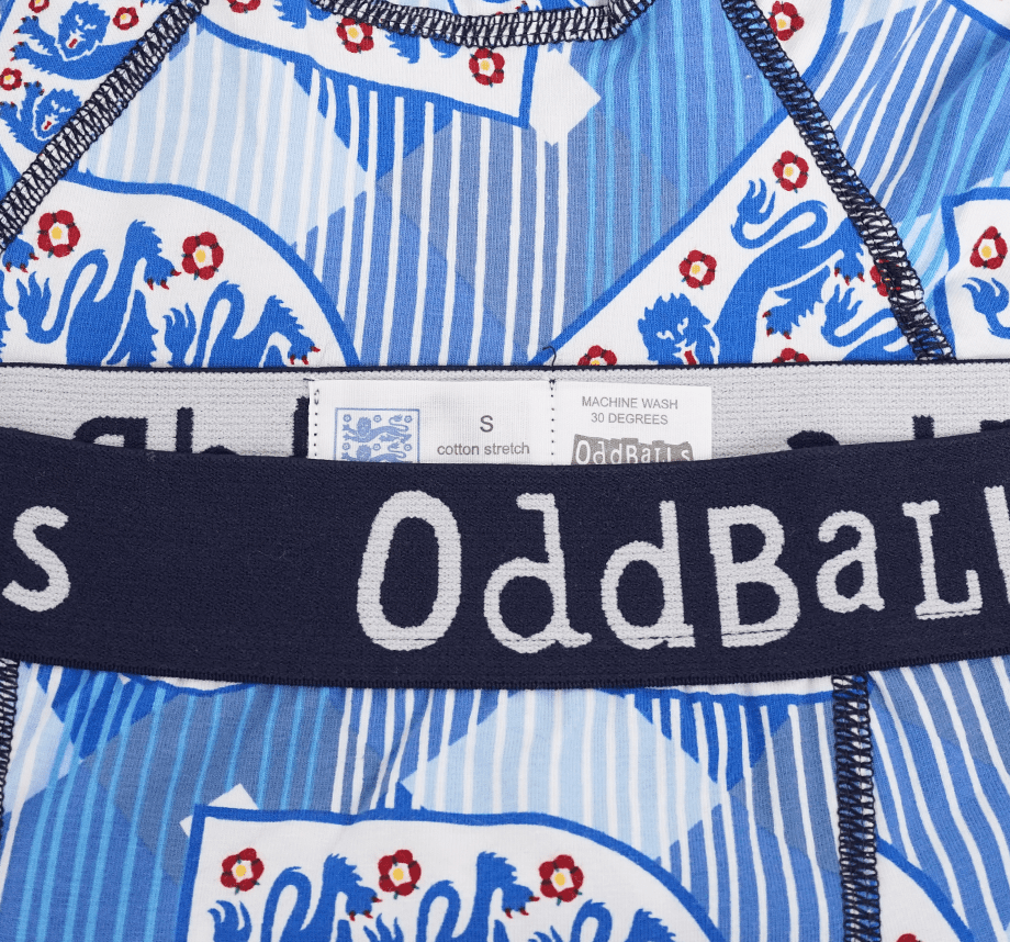 OddBalls ENGLAND FA Retro - Mens Cotton Boxer Shorts