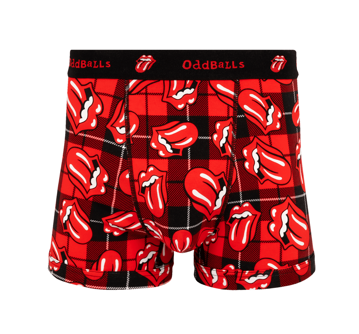 OddBalls The Rolling Stones Tartan - Mens Cotton Boxer Shorts