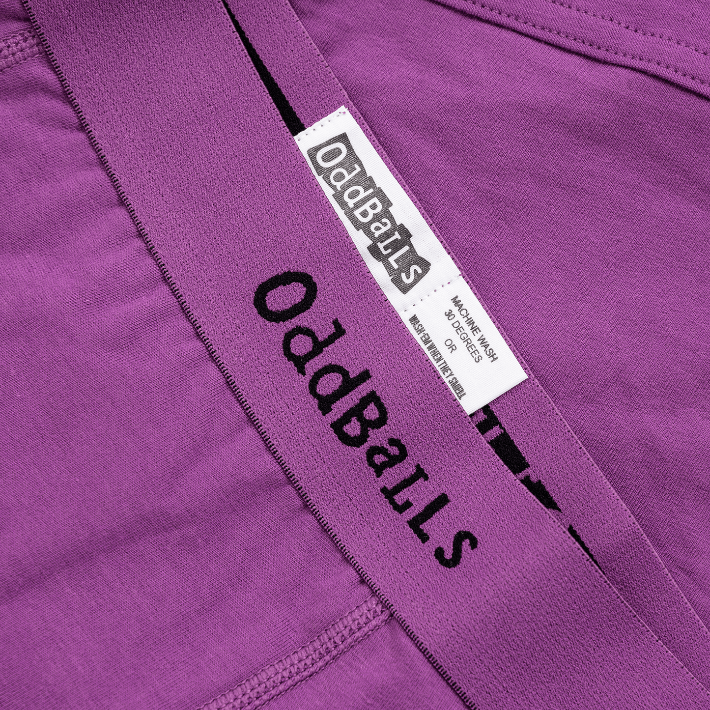OddBalls Purple & Black - Mens Cotton Boxer Shorts
