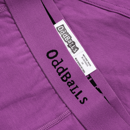 OddBalls Purple & Black - Mens Cotton Boxer Shorts