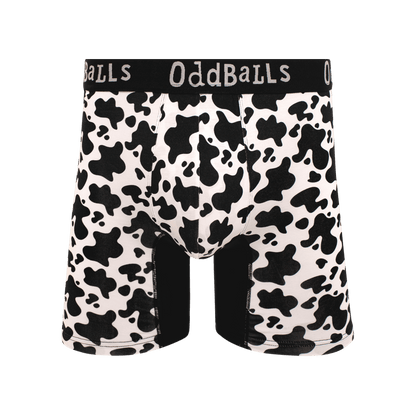 OddBalls Fat Cow - Mens Bamboo Boxer Shorts