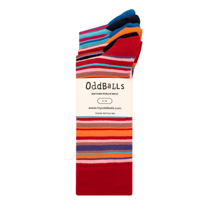 OddBalls Lines Bundle - 6 Pack Sock Bundle