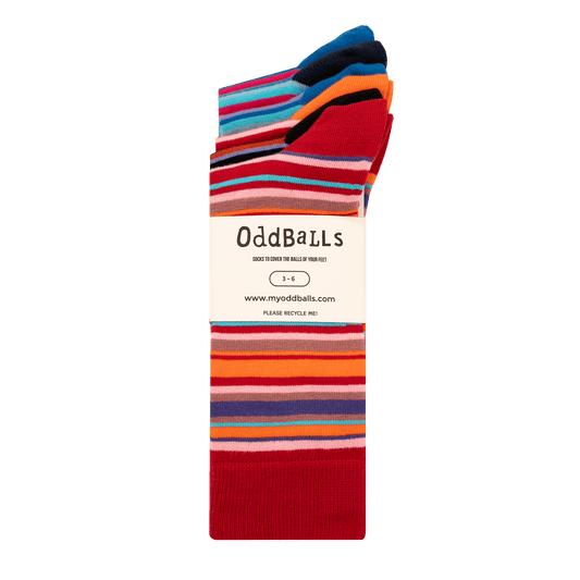 OddBalls Lines Bundle - 6 Pack Sock Bundle