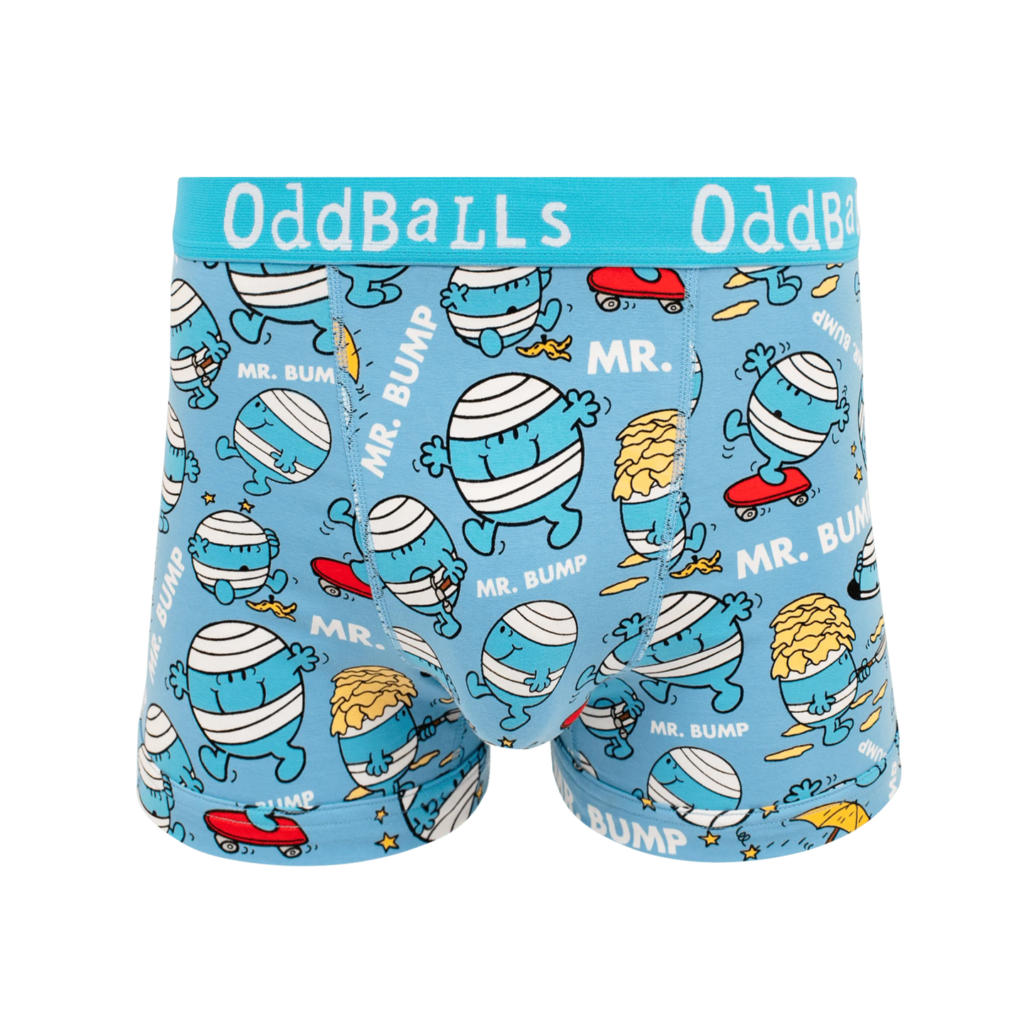 OddBalls Mr Bump - Mr Men - Mens Cotton Boxer Shorts
