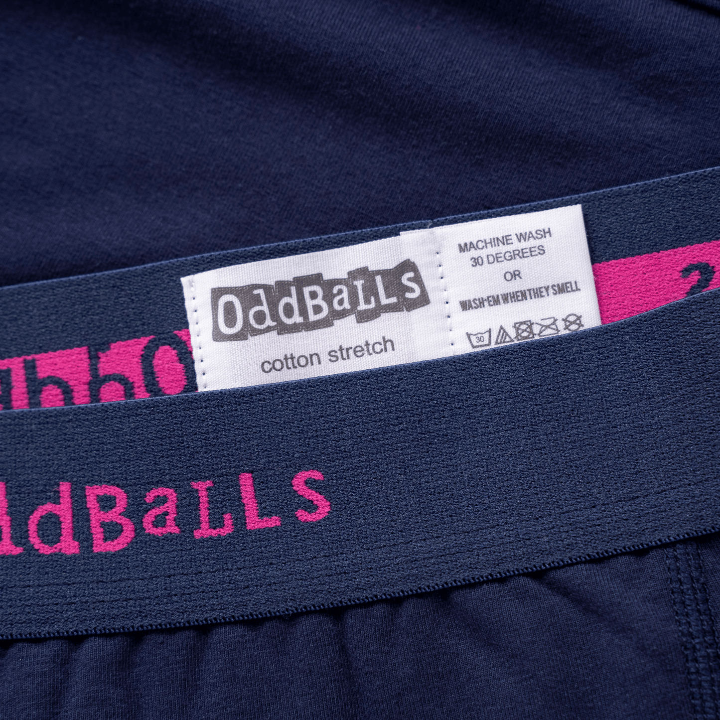 OddBalls Navy & Magenta - Mens Cotton Boxer Shorts