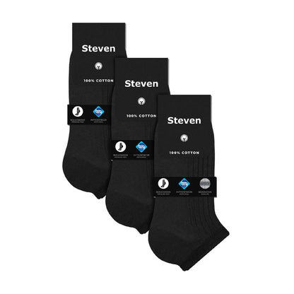 3 Pack Mens 100% Ankle Cotton Socks (2 Sizes)