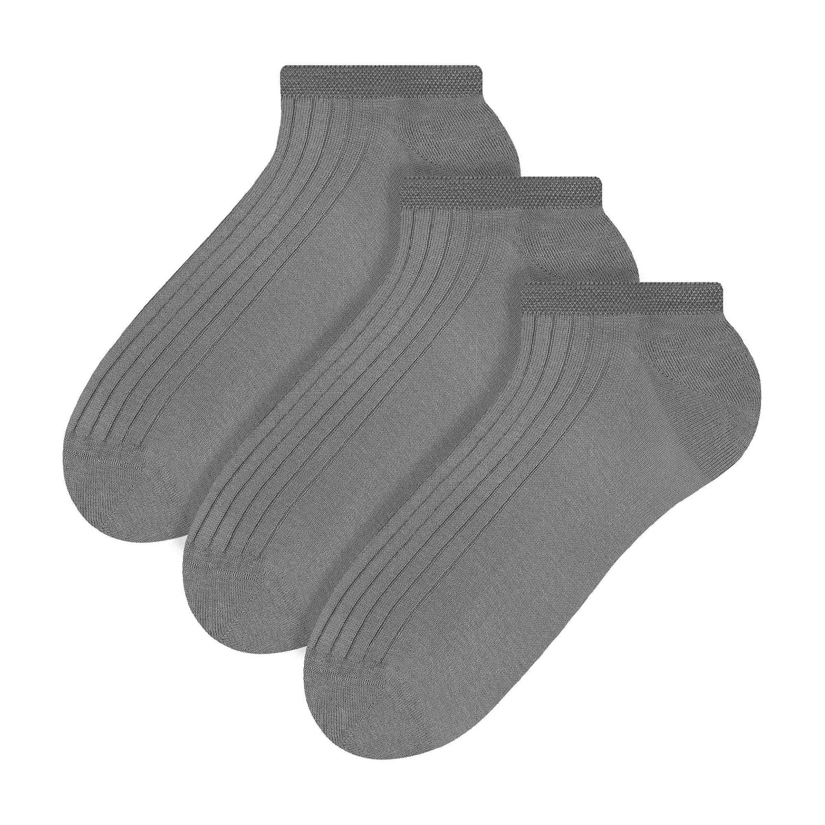3 Pack Mens 100% Ankle Cotton Socks (2 Sizes)