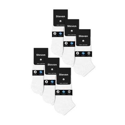 6 Pairs Mens 100% Cotton Low Cut Trainer Cushioned Ankle Socks