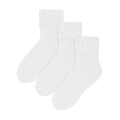3 Pack Ladies Cosy Wool Bed Socks (2 Sizes)