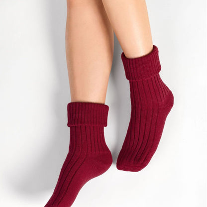 3 Pack Ladies Cosy Wool Bed Socks (2 Sizes)