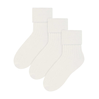 3 Pack Ladies Cosy Wool Bed Socks (2 Sizes)