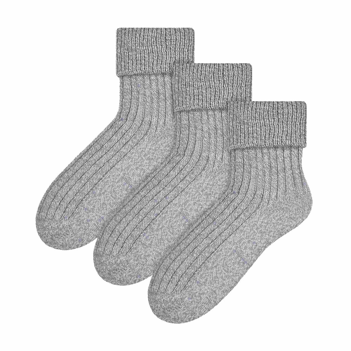 3 Pack Ladies Cosy Wool Bed Socks (2 Sizes)