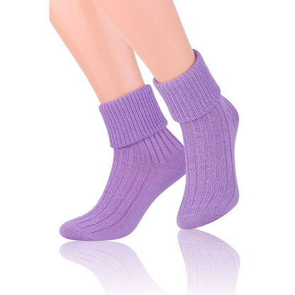 3 Pack Ladies Cosy Wool Bed Socks (2 Sizes)