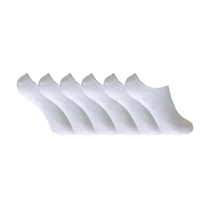 6 Pack Ladies Anti Sweat Bamboo Liner Ankle Socks with Heel Grip