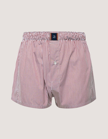 Maroon Striped Cotton Boxers