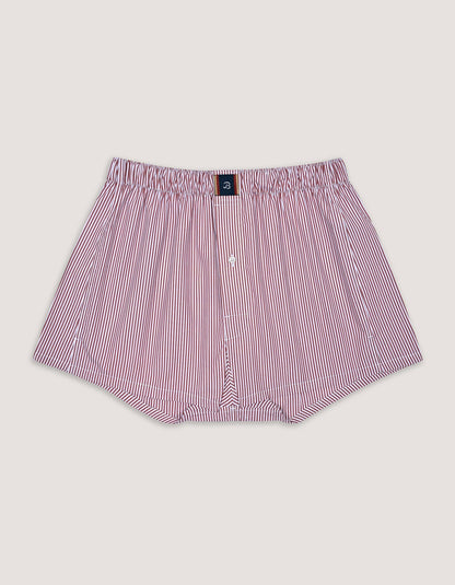 Maroon Striped Cotton Boxers