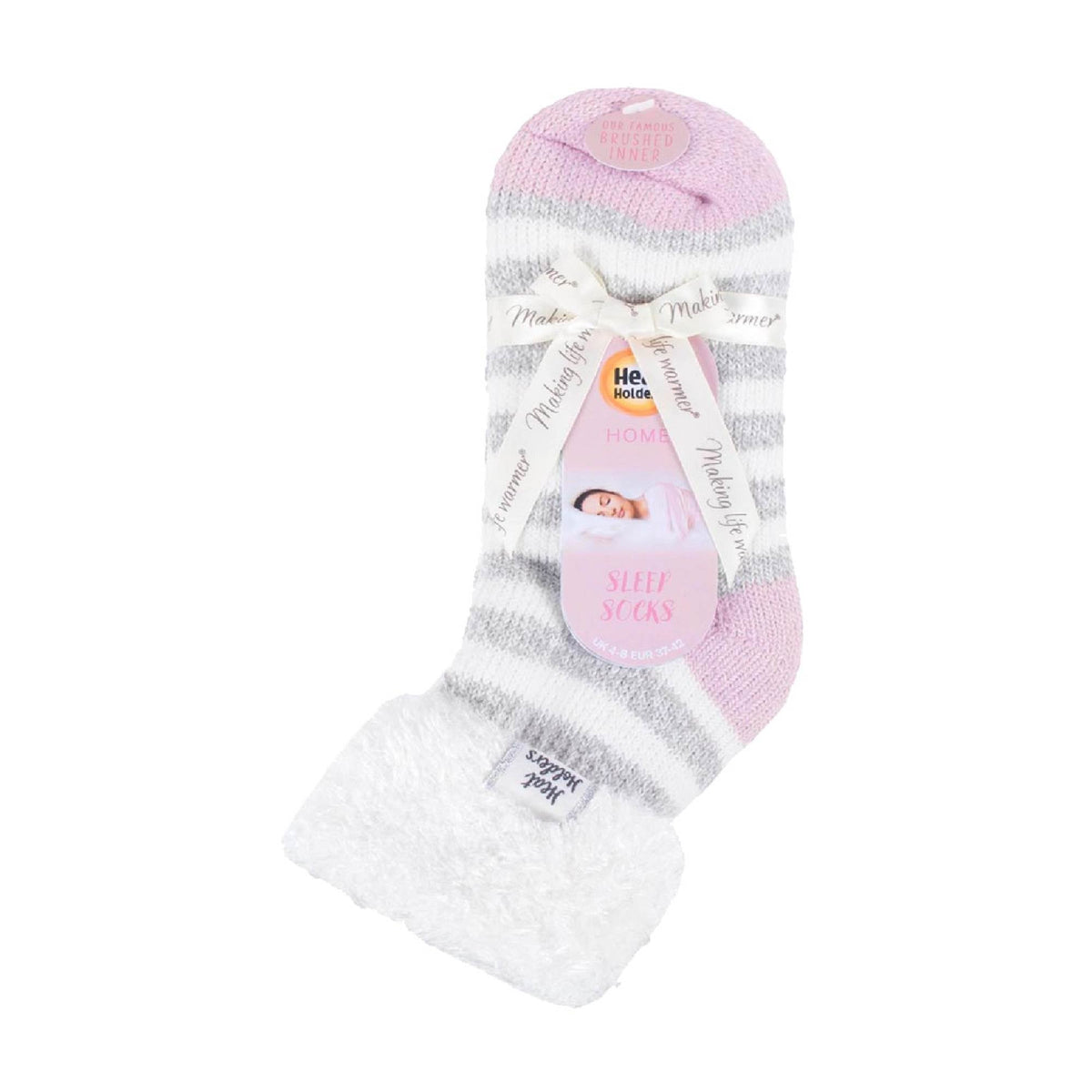 Ladies Fluffy Cuff Thermal Bed Socks for Lounging Around