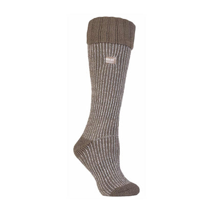 Ladies Thick Winter Warm Knee High Ribbed Thermal Boot Socks