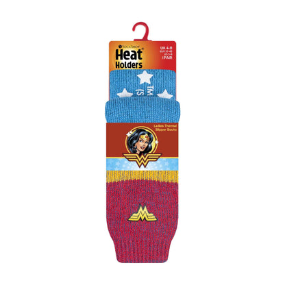 Ladies Wonder Woman Novelty Thermal Slipper Socks