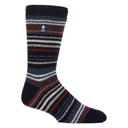 Mens Thermal Stripe Pattern Socks for Winter