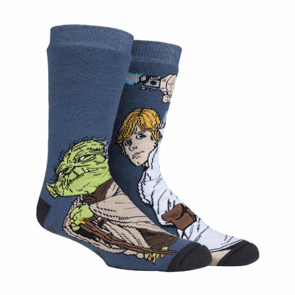 Mens Star Wars Themed Novelty Thermal Slipper Socks