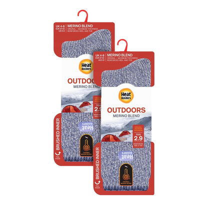 Ladies 2 Pack Merino Wool Thermal Socks