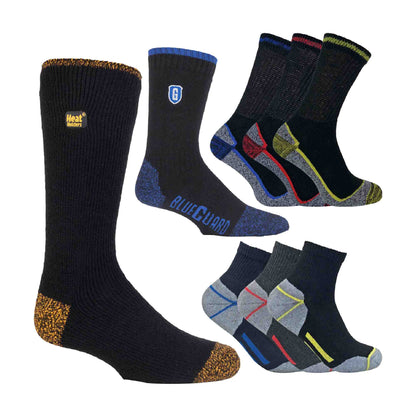 8 Pack Mens Work Socks All Year Round Bundle Set
