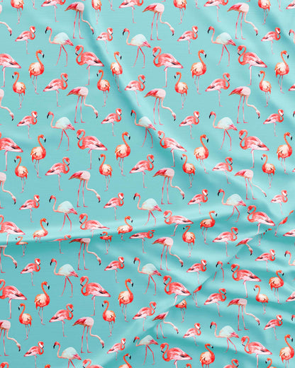 Mens Boxer Shorts - Blue Flamingos