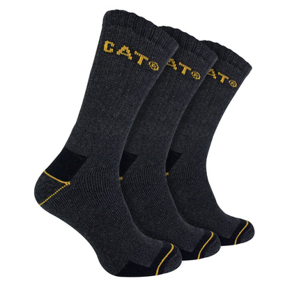 Mens 3 Pack Real Work Socks with Cushioned Heel & Toe