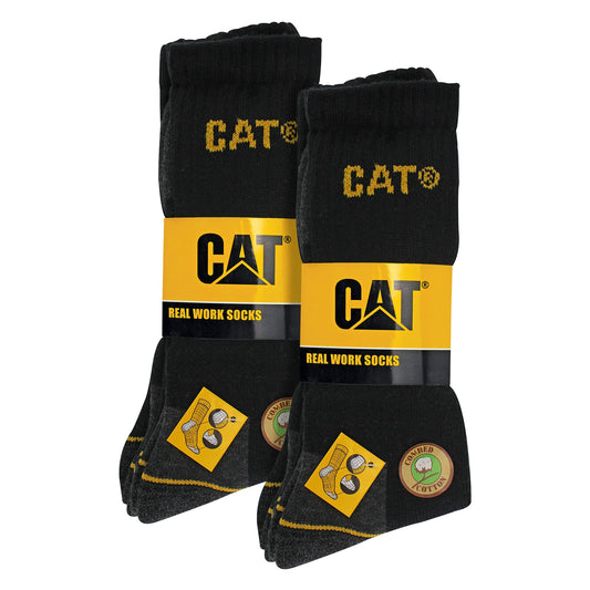 6 Pack Unisex Heavy Duty Work Socks for Steel Toe Boots