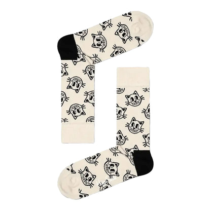 Colourful Bright Cotton Blend Cat Design Socks for Men & Women